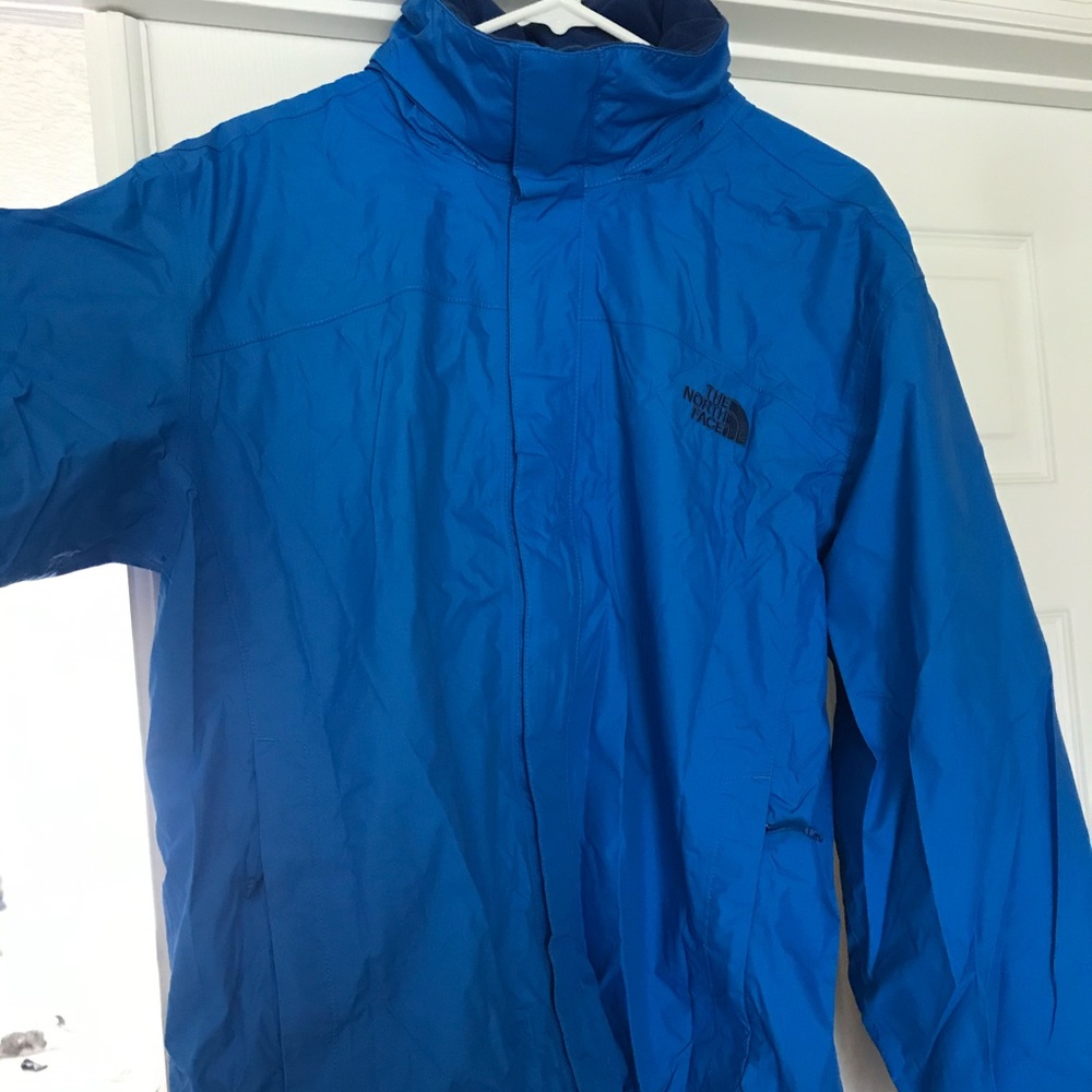 Mens North Face Blue Windbreaker Raincoat Jacket